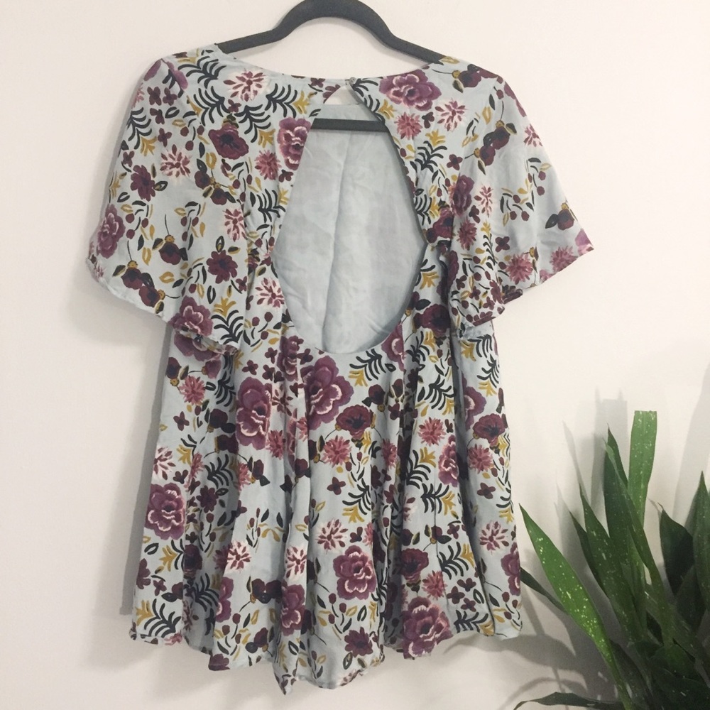 Floral Kimchi Blue Swing Top - Picture 2 of 3